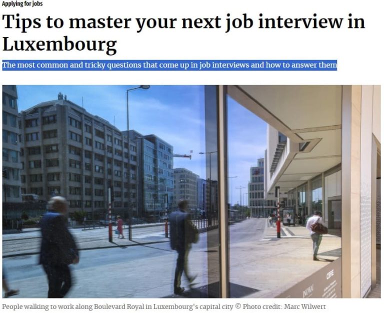 GOTOfreedom in Luxembourg Times Recruitment iterview advices